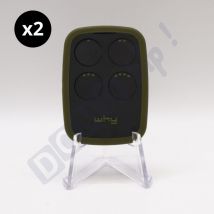 Sice - Why Evo noa – Lot de 2 Télécommandes à 4 boutons Vert Profond multi-fréquences et universelle pour automatismes - 280-868 MHz - Code fixe et