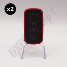 Sice - Why Evo noa Mini – Lot de 2 Télécommandes à 4 boutons Rouge Volcan multi-fréquences et universelle pour automatismes - 280-868 MHz - Code fixe