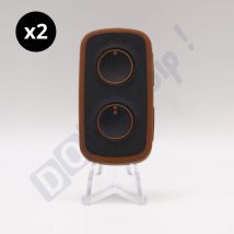 Why Evo Noa Mini – Lot De 2 Télécommandes À 4 Boutons Tabac Sauvage Multi-fréquences Et Universelle Pour Automatismes - 280-868 Mhz - Code Fixe Et 