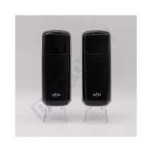 Why Evo - Paire de photocellules noir sans fil réglables à 180° - Référence : WHY-PH1 6901810 - 127 x 50 x 35mm - Portée : 20m - IP54