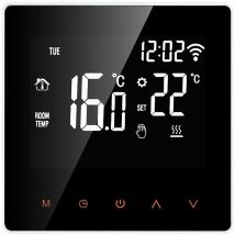 Thermostat intelligent Wi-Fi Chaudière à eau/gaz Contrôleur de température numérique Contrôle par téléphone portable Écran tactile lcd Fonction