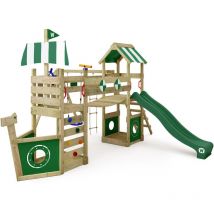 No Brand - Wickey Aire de jeux Portique bois StormFlyer avec balançoire et toboggan Cabane enfant exterieur avec bac à sable, échelle d'escalade &