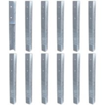 Ancoraggio per parco giochi SolidLock - set di per altalena, ancoraggio profilo angolare per staccionata & pali in legno - 12 pezzo - Wickey