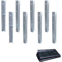 Wickey - Ancrage au sol ancrage poteau SolidLock - set de ancrages pour aire de jeux & portique balançoire avec toile anti-mauvaises herbes, ancrages
