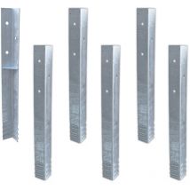 Wickey - Ground anchor post anchor set SolidLock for climbing frame & swing set, angle anchor for play tower & garden fence - 6 - piece