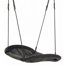 Balançoire nid Winkoh - Ø100cm, réglable en hauteur, hydrofuge, jusqu'à 150kg, rembourrage amortissant, extrêmement résistante aux intempéries – noir