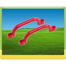 Wickey - Spielturm-Erweiterung Handgriffe aus Kunststoff für Spieltürme & Schaukeln, Extrem witterungsbeständig - rot