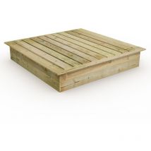 Wickey King Kong Sandkasten mit Deckel Sandkiste mit Sitzbank Garten Kinder Buddelkiste - 165 x 165 cm