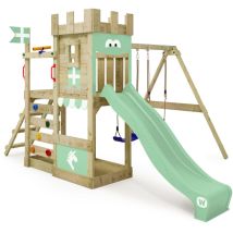 Spielturm Wickey Royalflyer Mit Schaukel Und Sandkasten In Hellgrün