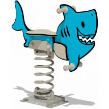 Spring rocker pro Shark Charley - Developed according to en 1176 standards - for commercial playgrounds and campsites - blue/grey - blue/grey - Wickey