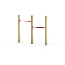 Turnreck fit Tumble 302 - Double barre de gymnastique avec barres fixes pour enfants, 90 - 140 cm, - set complet, évolutif, extrêmement résistant aux