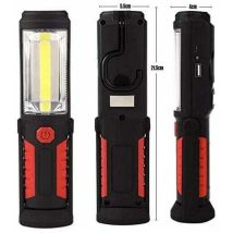 Wiederaufladbare Led-taschenlampe Mit Freisprechfunktion [neue Version 2018] 3w 2-in-1 Cob-led-arbeitsleuchte Für Camping/wandern/auto/garage/