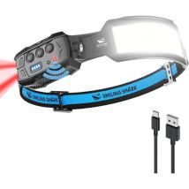 Wiederaufladbare Led-stirnlampe Mit 7 Superhellen Weißen Leds Und Rotem Rücklicht Für Camping, Radfahren Und Reparaturen, Usb-aufladbare Led-