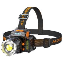 Wiederaufladbare Stirnlampe, 3600 Mah, Led-stirnlampe, Bewegungserkennung, 4 Modi, Wasserdichte Taschenlampe, Verstellbarer Zoom Für Camping, Klettern