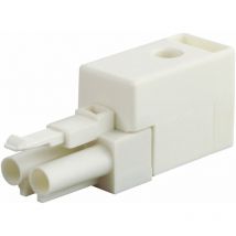 93.742.0558.0 2 Pin Male Compact Connector with Strain Relief White - Wieland