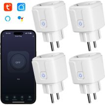 Wifi Smart Steckdosen 4er Set, Eu-stecker, 16a,energiemessung, Alexa Steuerung & Smartphone-fernbedienung–für Einfache Nutzung Und Energieüberwachung.