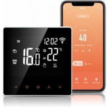 WiFi Thermostat, 16A Electric Floor Heating Thermostat, Alexa Google Home Tuya app Compatible, Programmable Heating Thermostat with Large lcd Display