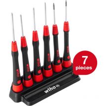 Fine screwdriver set PicoFinish (42997) 7 pcs. Torx i precision screwdriver with holder i watchmaker's tool, mini model making set - Wiha