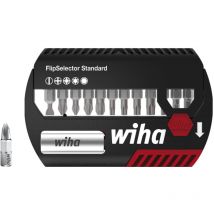 Toolland - Wiha Bit set FlipSelector Standard 25 mm assorted 13-pcs. 1/4' C6,3 (39078)