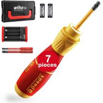 Toolland - Wiha electrical screwdriver speedE ii electric (44318) 7 pcs. (slimBits, batteries, usb charger cable, L-Boxx mini)torque 0.4 nm + 1nm