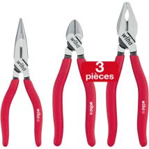 Jeu de pinces Classic pour circlips Pince universelle, pince demi-ronde, pince coupante diagonale 3 pcs (26850) - Wiha
