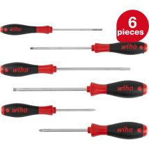 Wiha screwdriver set SoftFinish (07152) 6 pcs. I screwdriver set for everyday use, craftspeople, industry I fastening tool slotted/cross