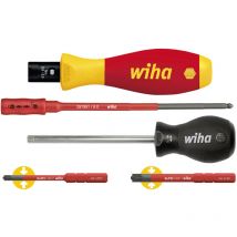 Wiha - Set di giravite dinamometrici TorqueVario -S electric 0,8-5,0 Nm Positivo-negativo/Pozidriv, 5 pz., campo di coppia meccanica a regolazione