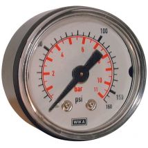 Wika 0-16 Bar 40mm 1/8inBSPT Back ABS Gauge - WG40-18R-16