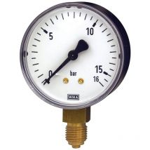 Wika 0-7 Bar 50mm 1/8inBSPP Bott ABS Gauge - WG50-18B-7BAR