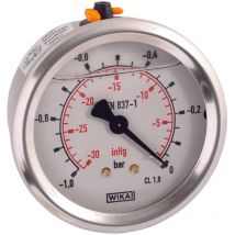 Wika 30HG 63mm Dia Filled 1/4in BSP Rear - WG63-14R/-30HG