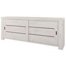 Altobuy - wilfried - Buffet 2 Portes Coulissantes Couleur Chêne Grisé