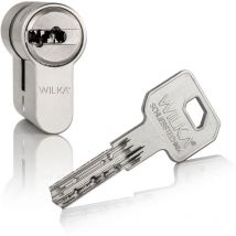 Profilzyl. mit Si-Karte 3663 n+g, 40-60 mm, inkl. 3 Neusilberschlüssel S3 - Wilka