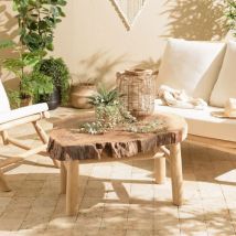 Macabane - will - Table basse forme naturelle en branches de teck