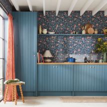 Bird & Pomegranate Navy Blue Vliestapete 10mx52cm - William Morris At Home