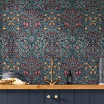 William Morris At Home - Blackthorn Navy Vliestapete 10mx52cm