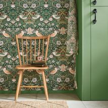 Strawberry Thief Rich Green Vliestapete 10mx52cm - William Morris At Home