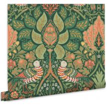 William Morris At Home Vliestapete Dove & Rose Woodland Grun 10mx52cm