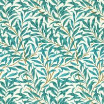 Clarke And Clarke - William Morris Design Willow Boughs Teal Wallpaper Paste The Wall Non-woven