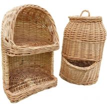 Selections - Willow Potato Hopper And Vegetable Storage Basket Set