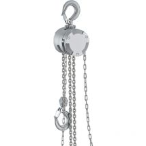Wiltec Alu Kettenzug bis 1 t, robuster Handkettenzug 3 m Hubhöhe, Tragmittel mit G100-Lastkette, Hebezeug manuell aus Aluminium, hochbelastbares