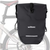 Wiltec - Bolsa para bicicletas de 25 l impermeable de pvc resistente, fácil de instalar en portabultos traseros práctica y duradera ideal para