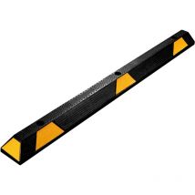 Wiltec - Butée de roue 165 x 15 x 10 cm – en Caoutchouc – 13,5 kg/pièce – avec Réflecteurs – Aide au stationnement Stop roues pour Parkings, Garages