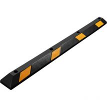 Wiltec - Butée de roue 183 x 15 x 10 cm – en Caoutchouc – 14,5 kg/pièce – avec Réflecteurs – Aide au stationnement Stop roues pour Parkings, Garages