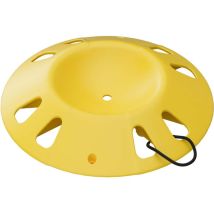 Wiltec - Cale de roue ronde pour roue jockey 305 x 305 x 46 mm, Cale pour remorque avec cordon, camping-car, diamètre max. de 150 mm, Cale roue