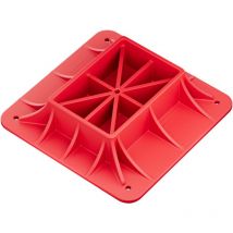 Wiltec Embase tout-terrain pour cric Hi-Lift – taille plaque intérieure 180 x 118 x 14 mm – dimensions extérieures 278 x 278 mm – PE-HD – Plaque de