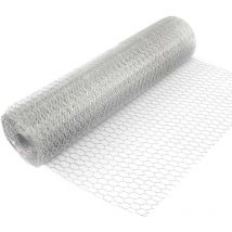 Grillage de volière Acier Galvanisé – Mailles 13 mm Hexagonal Hauteur 1 m Longueur 10 m Fil ø 0,6 mm – Lapin Grillage à poule Grillage animaux