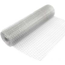 Grillage de volière Acier Galvanisé – Mailles 50 mm Hexagonal Hauteur 1 m Longueur 25 m Fil ø 1 mm – Lapin Grillage à poule Grillage animaux Terrasse