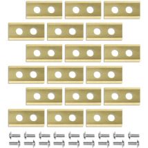 Wiltec - Lot de 18 lames de rechange pour robot tondeuse – en Acier inoxydable et Titane – 36 x 18 mm – épaisseur 0,9 mm – Tonte de Gazon Pelouse,