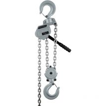 Wiltec Mini Hebelzug bis 6 t, robuster Handkettenzug 1,5 m Hubhöhe, Kettenzug aus Aluminium, manueller Hebelzug, hochbelastbares Hebemittel