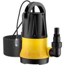 Pompa sommersa con sensore 750W, pompa a immersione per acque chiare con 2 modalità di funzionamento, 13000 l/h, prevalenza 9,5 m, profondità 7 m